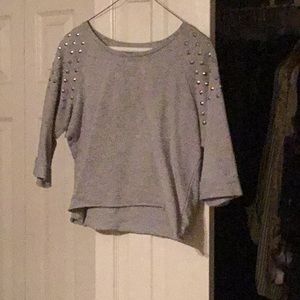 CLOSET CLEAN OUT cropped studded sweatshirt